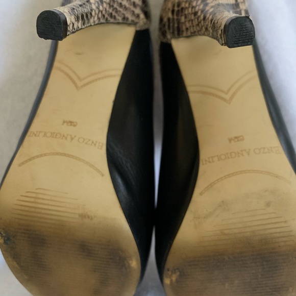 Enzo Angiolini Black & Snakeskin Bootie Size 6 1/2 - Picture 6 of 7